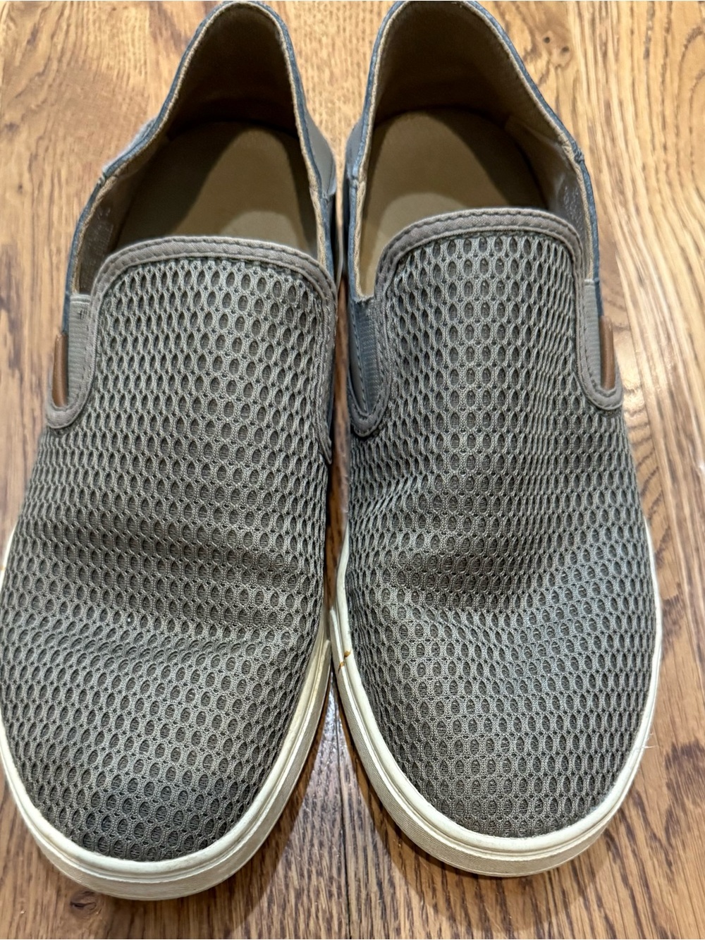 OluKai women’s Slip-On Mesh Sneakers in Taupe